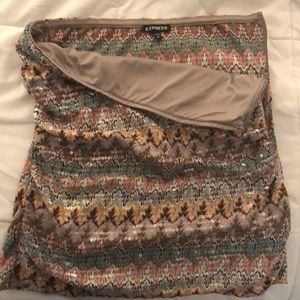 Express strapless top.